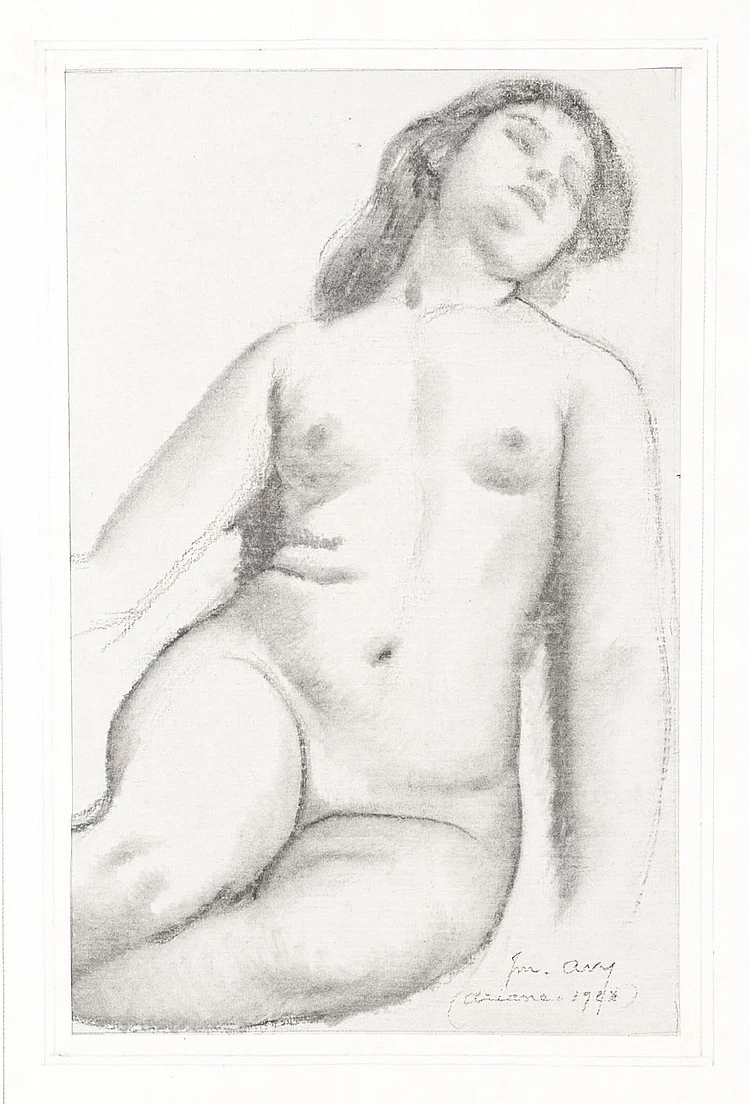 Studi di nudo per Venere Nascente